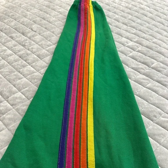 Kelly Green 5 Stripe Sweatpants
